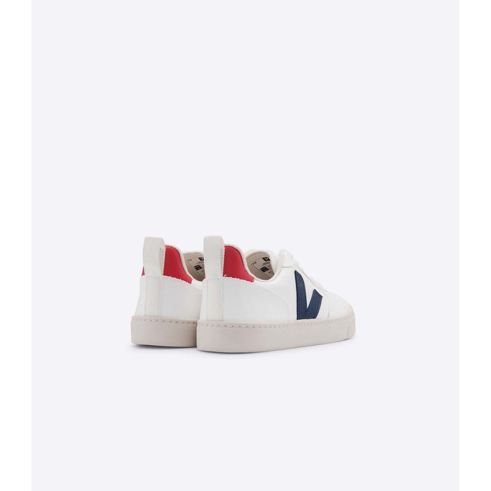 Veja V-10 LACES CWL Schoenen Kinderen White/Navy | BE 791WNB